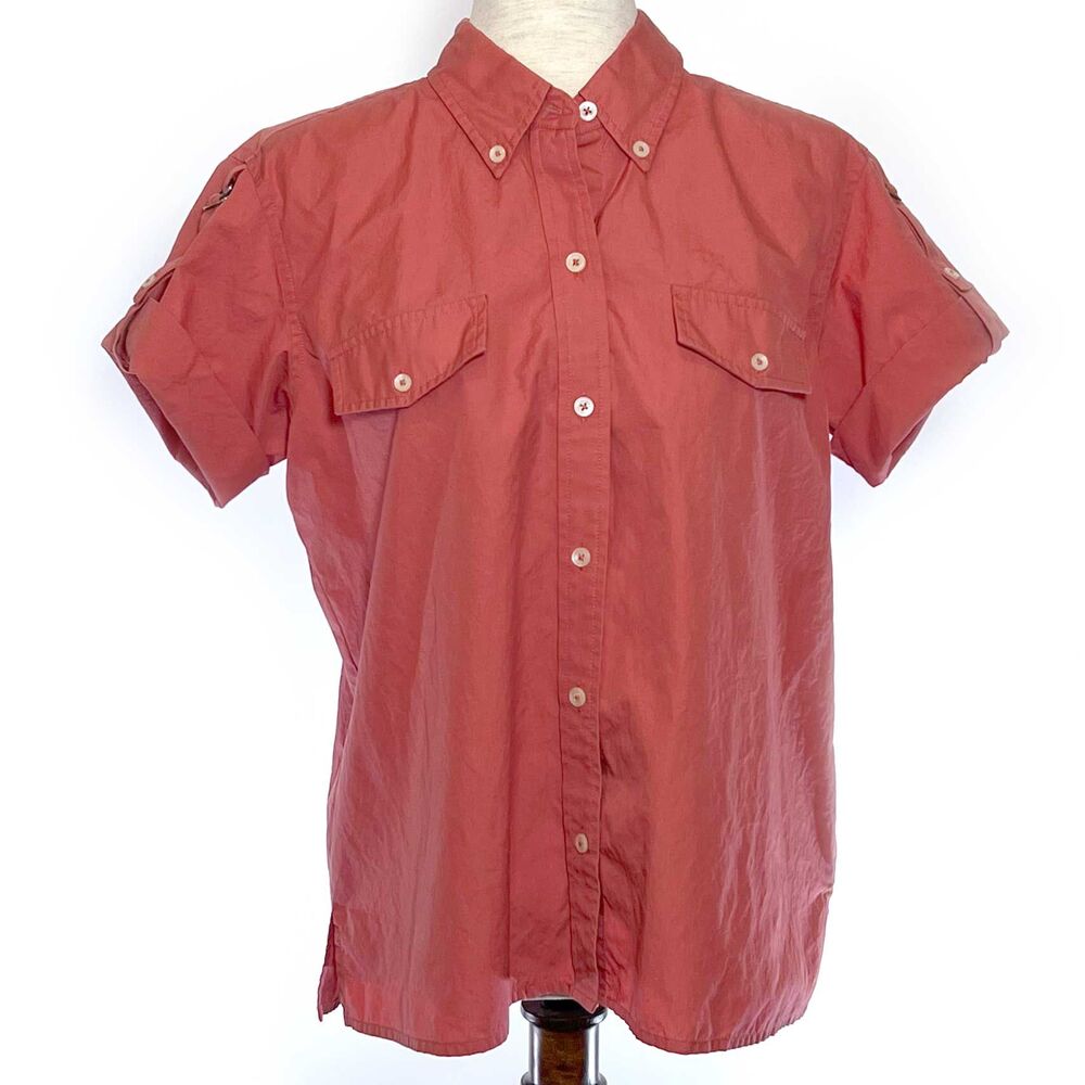Liz Claiborne Women's Rust Button-Down Top Large